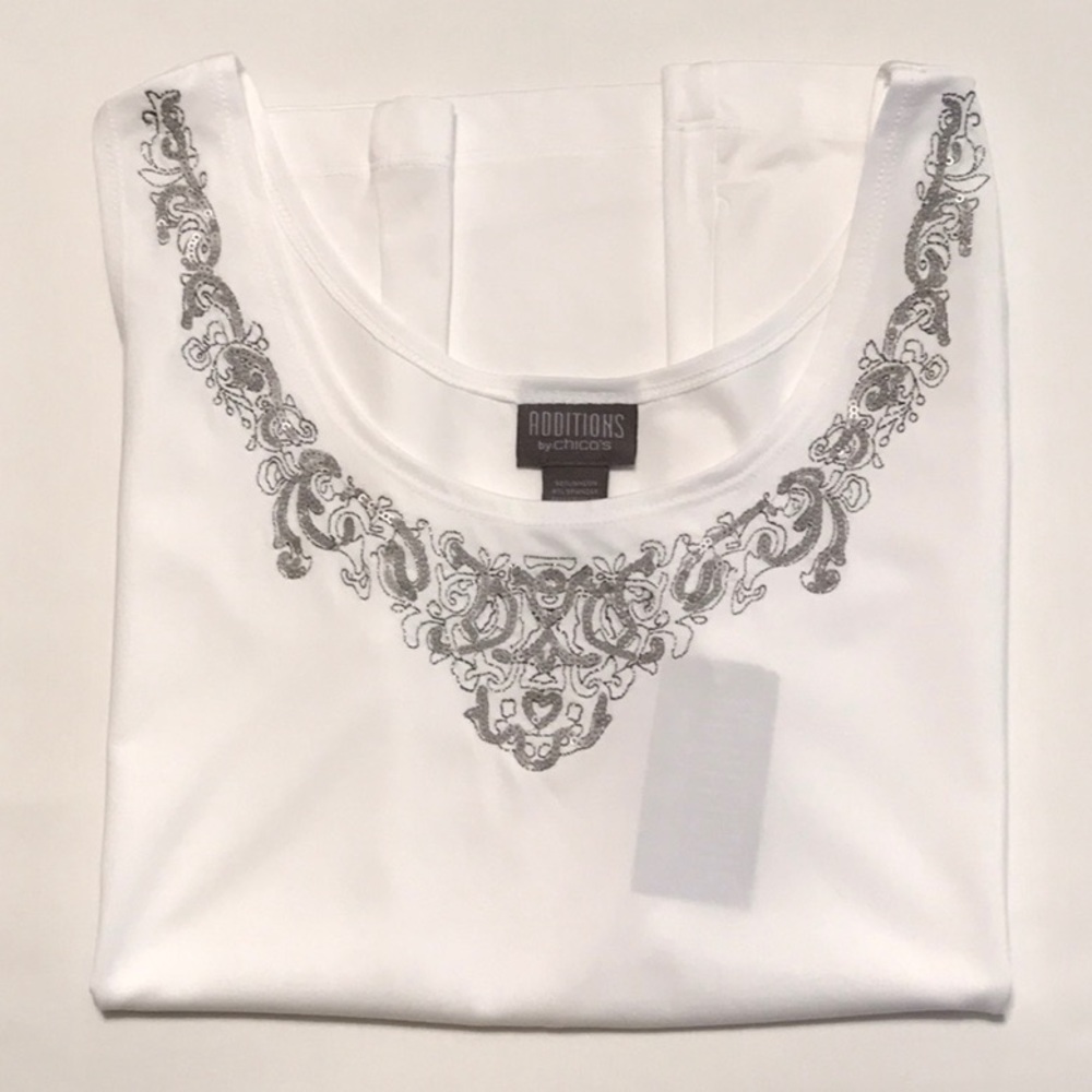 NWT Additions by Chico’s Optic White Tank Size 2
